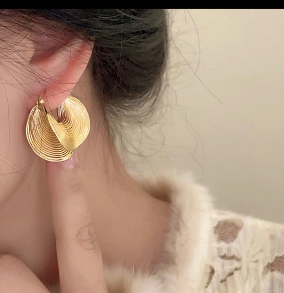 Image of Elgant  Lady Geometric  Solid Color Earrings 