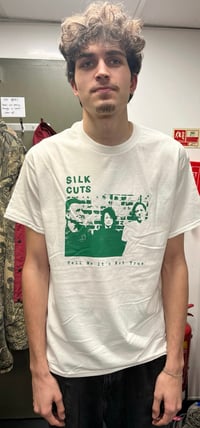 Silk Cuts white band photo t-shirt