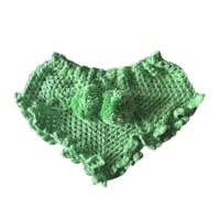 Neon Green Crochet Short Shorts
