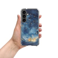 Image 1 of Celestial Constellation Night Sky Stars and Clouds Painting Clear Case for Samsung®