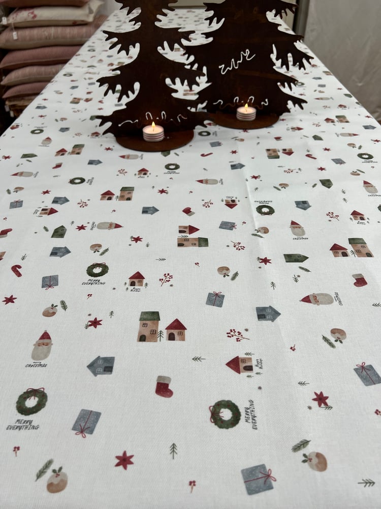 Image of Nappe Merry Christmas fond blanc