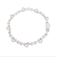 Image 1 of 8mm Heart & Infinity Diamond Bracelet