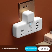 Image 12 of Multi-Functional Office Style USB Plug Adapter Home Use Wireless One To Multiple Plug Board With Lig