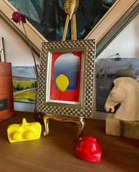 Image 2 of Framed Abstract Gouache on Paper