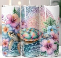 colourful turtle 20oz tumbler