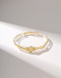 Image 3 of 14k Gold plated Virgin Mary bracelet 