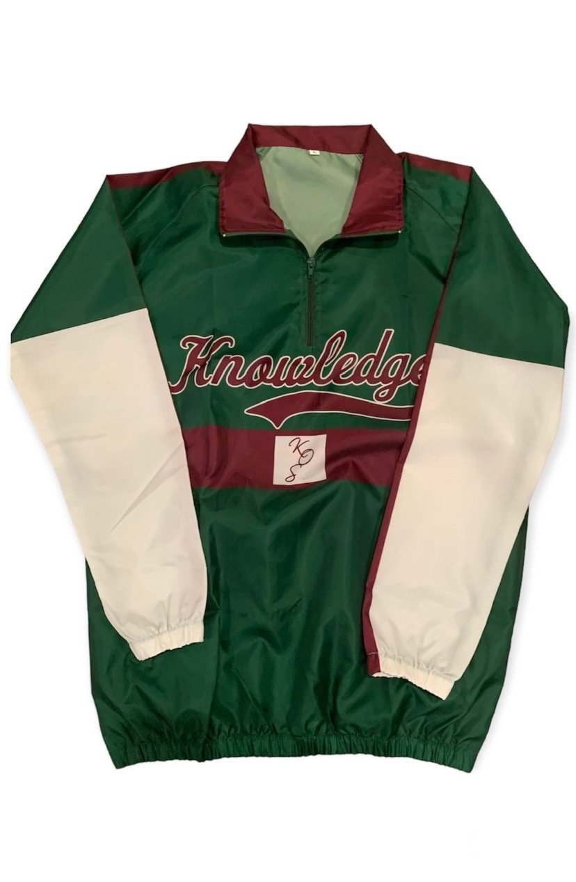 Image of The Knowledge University Quarter Zip Track Jacket Green