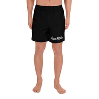 Image 1 of BOSSFITTED Black and White Men's Athletic Long Shorts