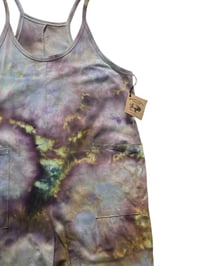 Image 4 of S/M Knit Pocket Playsuit in Muted Watercolor Orb Ice Dye