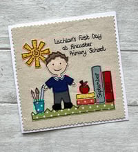 Image 2 of “First day at school” keepsake  card