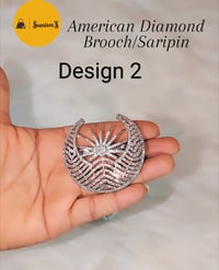 Image 3 of American Diamond Brooch/Saripin