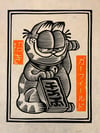 Maneki Garfield Block Print