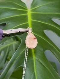 Image 3 of Silver Druzy Geode Crystal Necklace