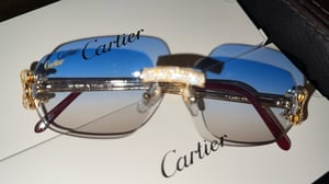 Image of BIG C Decor Cartier Micropaved Wire Sunglasses