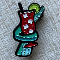 Image 2 of KRAKEN LIKES A HURRICANE Round 3 - 2" Enamel Pin!
