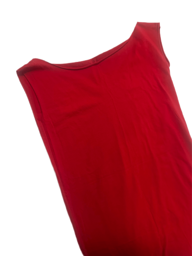 red LARGE deadstock cotton early 2000's Kate Moss tank tee dress