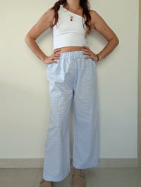 Image 1 of PANTALONE VICHY SKY BLUE
