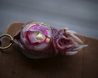 Image 5 of Little Magenta Monster Toothy pendant, OOAK,