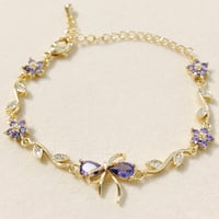 Image 2 of Purple Bow Graden Bracelet