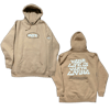 Heavy Weight BROWN ON TAN “Your Life is Worrh Living” Puff Print / Embroidered Sleeve Hoodie!