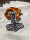 Thor's hammer silver pendant