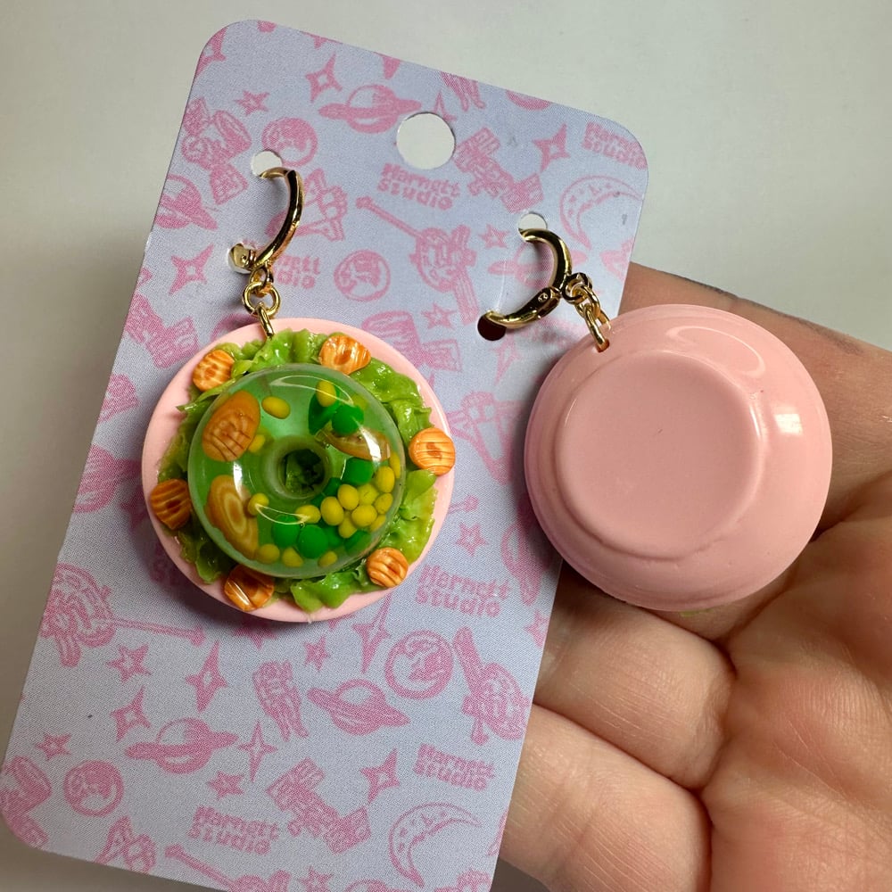 Image of Carrots, Peas, and Corn Gelatin Earrings