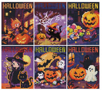 Image 1 of Halloween Night Mini Diamond Painting Kit by TDDC