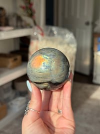 Image 7 of SUNSET LABRADORITE SPHERE -MADAGASCAR- B