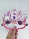 Bright Pink & purple Mermaid birthday tiara crown