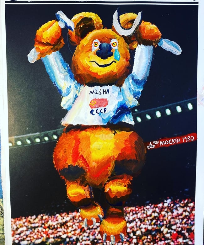 Soviet Bear-Original Painting 