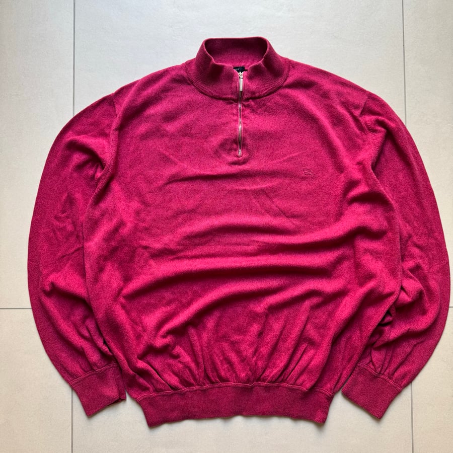 Image of 2000s Burberry London 1/4 Zip Up Sweatshirt, Size Large