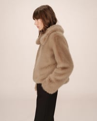 Image 5 of Abrigo de Piel Sintética Shonna Beige