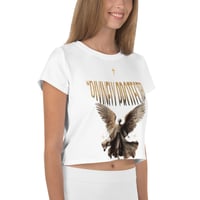 Image 2 of Women DIVINELY PROTECTED All-Over Print Crop Tee