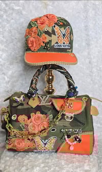 Image 1 of Orange & Camo Gorg girl speedy with matching hat