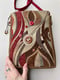 Image of Swirling Button Orbs Tapestry Zippertop Purse
