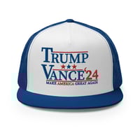 Image 1 of Trump Vance 24 Make America Great Again Trucker Cap