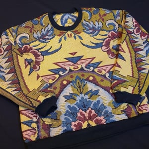 Image of Aztec Tapestry Pouch Pocket Crewneck