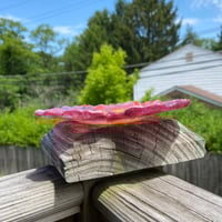Image 3 of Fused Glass Hibiscus Trinket/Soap Dish 2 