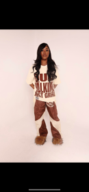 Image 1 of Cream/ Brown Windbreker Set