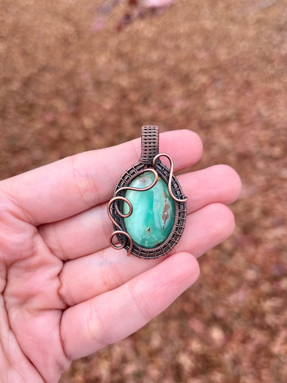 Image of chrysoprase pendant