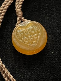 Image 2 of Amber love heart pendant 