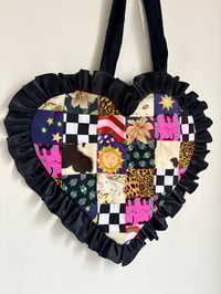 Image 1 of One of a Kind Patchwork Heart Bag – Handmade ❤️‍🔥