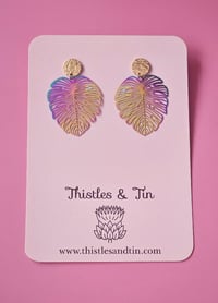 Image 2 of Oil Slick Monstera | Dangles - SKU 405