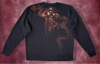 Image 2 of “OZZY” CUSTOM BLEACH PAINTED PULLOVER SWEATER XL