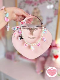 Image 1 of Valentine’s Day Kitty Candy Hearts Purse Chain