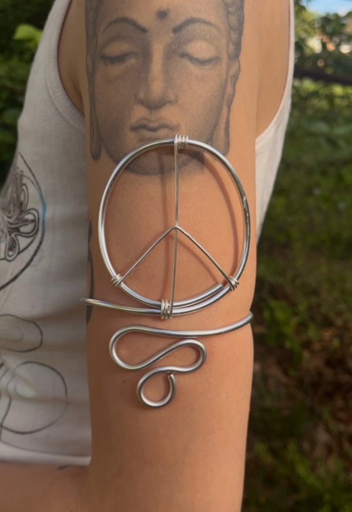 Image of Peace Sign Arm Cuff
