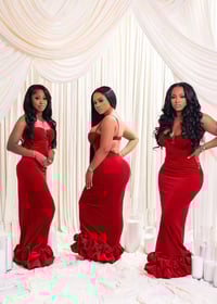 Image 3 of Red velvet Dress