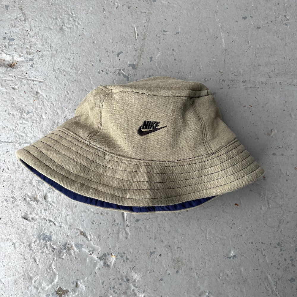 Image of Nike rework olive green bucket hat 