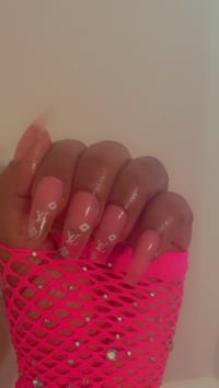 Image 2 of Nails - Medium Luxury Louis Vuitton (French Tip)