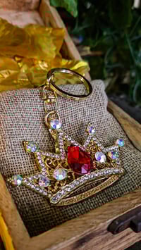 Image 2 of 👑The Armored Kingdom Ruby Red Crown Keychain